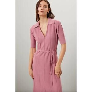 Adam Lippes Pink Knit Collar Dress Sz XS